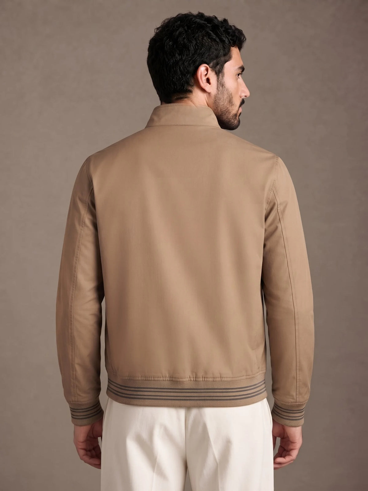 Back view of the Lavagna Khaki Casual Jacket