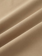 Close detail of the khaki woven shell