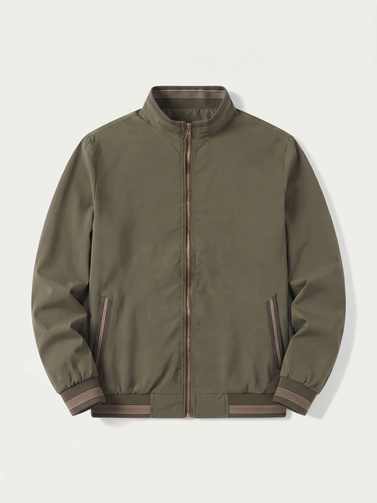 Lavagna Olive Casual Jacket laid flat