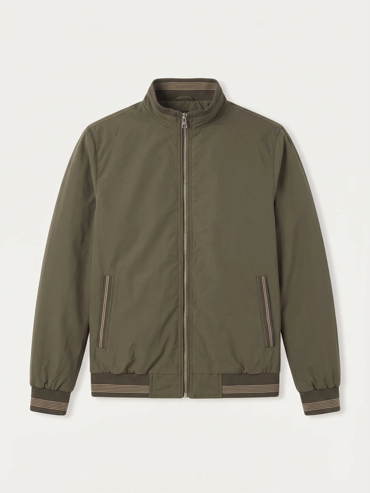 Lavagna Olive Casual Jacket laid flat
