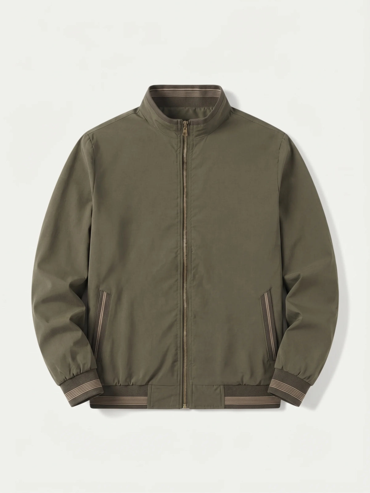 Lavagna Olive Casual Jacket laid flat