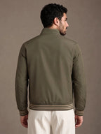 Back view of the Lavagna Olive Casual Jacket