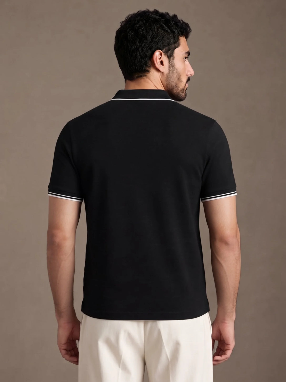 Back view of the Morino Black Polo