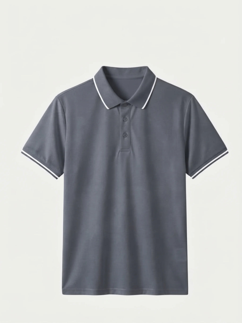 Morino Charcoal Polo laid flat