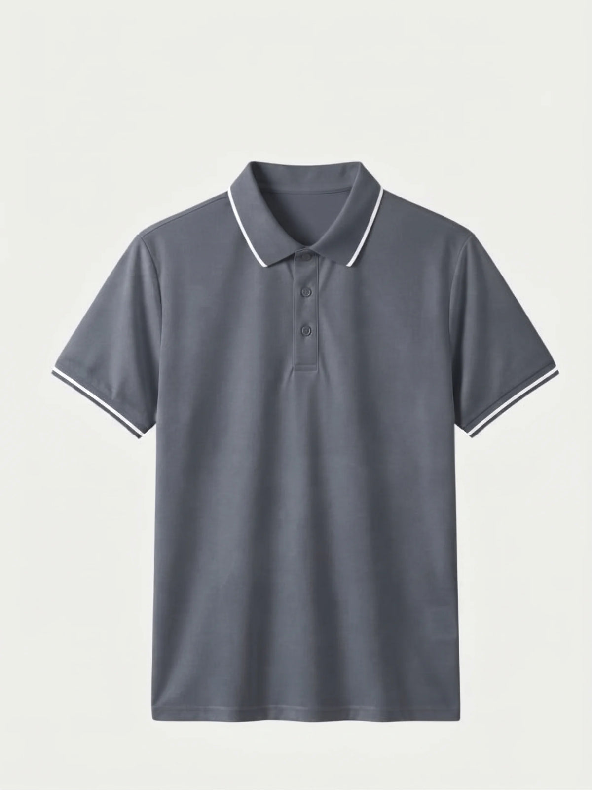 Morino Charcoal Polo laid flat