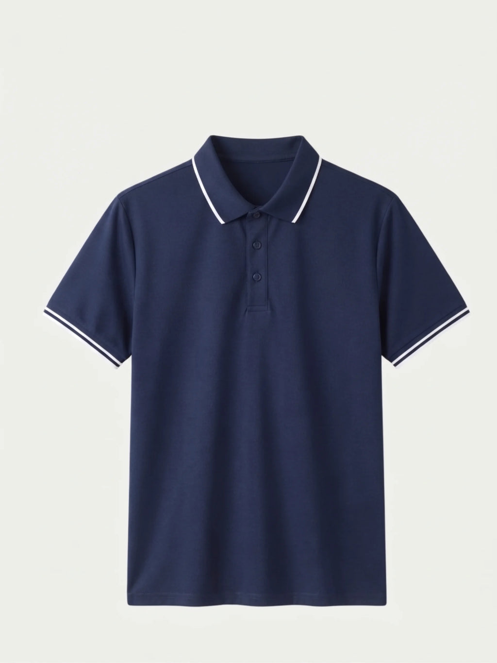 Morino Navy Polo laid flat