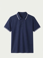 Morino Navy Polo laid flat