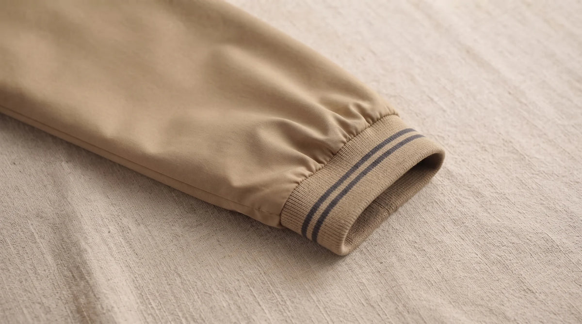 Ribbed cuff of the Lavagna Khaki jacket